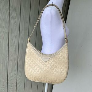 VTG Pierre Cardin Monogram Baguette Bag Y2K Shoulder Purse Logo Beige